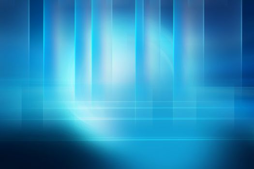 Abstract high-tech background, multiple vertical transparent surfaces blue theme background. 