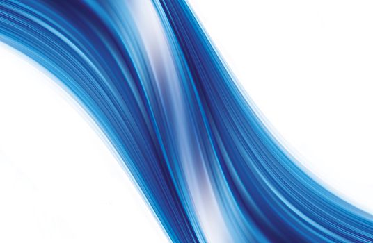 Abstract light and bright waving blue curves background 