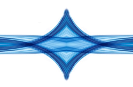 Abstract light and bright symmetry waving blue curves background 