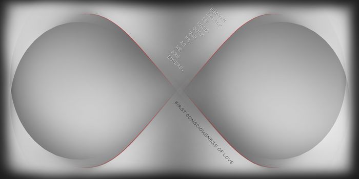 Wedding Digital Album Background with Two Semi Elliptical Empty Frames with Text.
