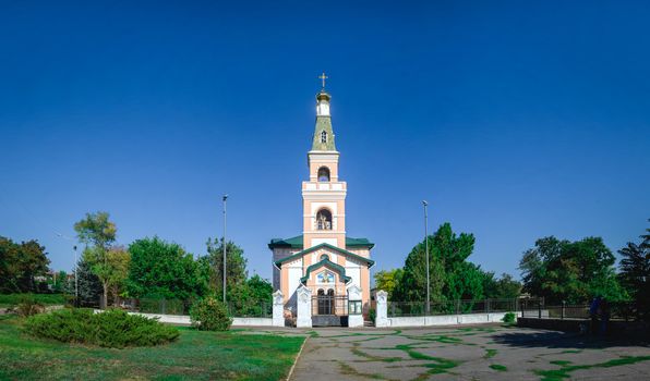 Ochakov, Ukraine - 09.22.2018. St. Nicholas Cathedral in Ochakov,  seaside town in Odessa province of Ukraine on the country's Black Sea coast.