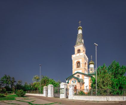 Ochakov, Ukraine - 09.22.2018. St. Nicholas Cathedral in Ochakov,  seaside town in Odessa province of Ukraine on the country's Black Sea coast.