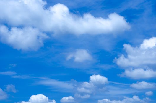 clouds in the blue sky