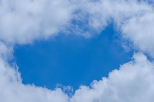 clouds in the blue sky