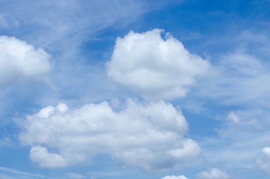 clouds in the blue sky