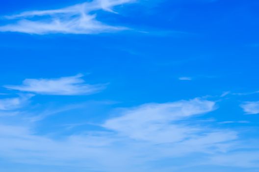 clouds in the blue sky.