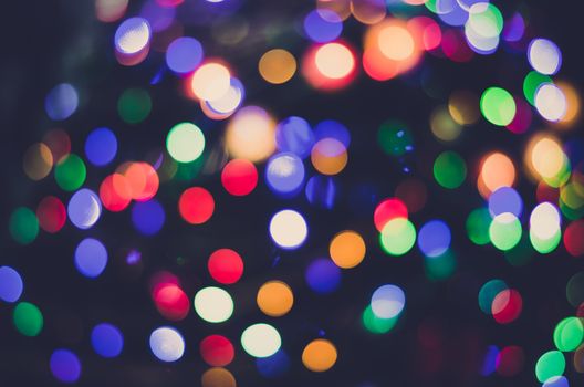 background bokeh happy New Year lights vintage