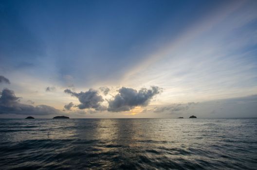 Beautiful evening sea and sky.