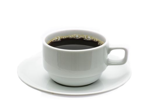 coffee black on white background