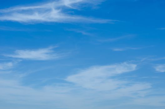 clouds in the blue sky.