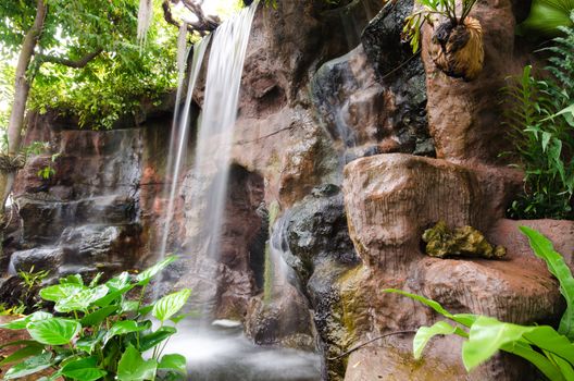 Falls of rocks in the woods