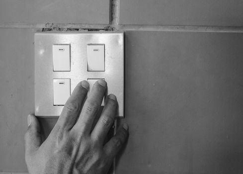 Hand of Man - Turn off the power switch on the wall.