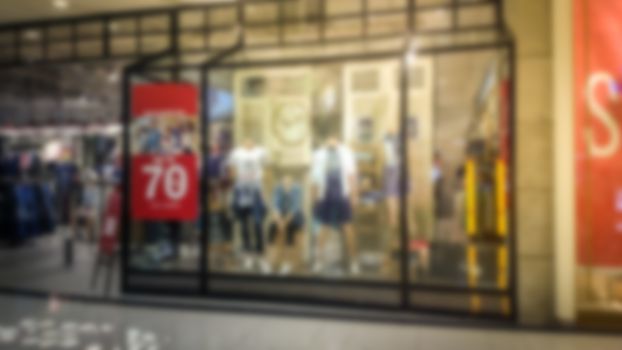 Blur of shopping malls that offer thousands of products