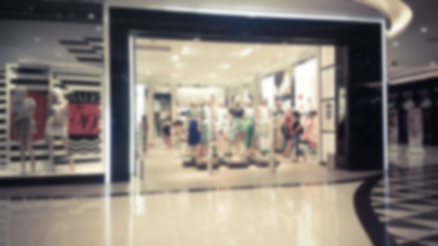 Blur of shopping malls that offer thousands of products