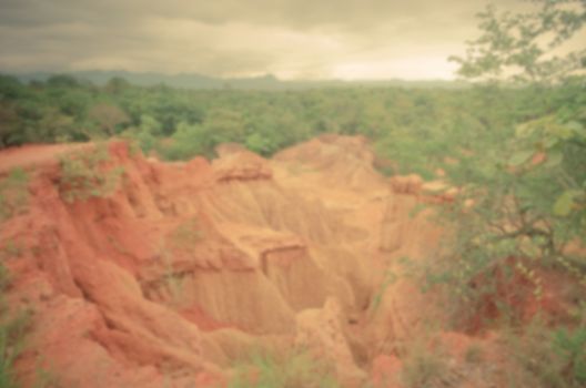 Phae muang phi side attractions terrain. Famous in Phrae province. Thailand,with the beauty of the rock formations of the terrain, the soil. And sandstone eroded naturally