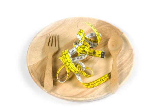 Measure the wood plate to lose weight.