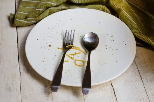 Dirty dishes and utensils