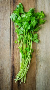 Celery on wood