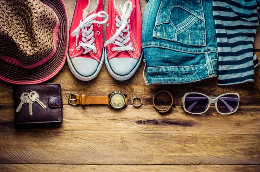 Travel Clothing accessories Apparel along for the trip