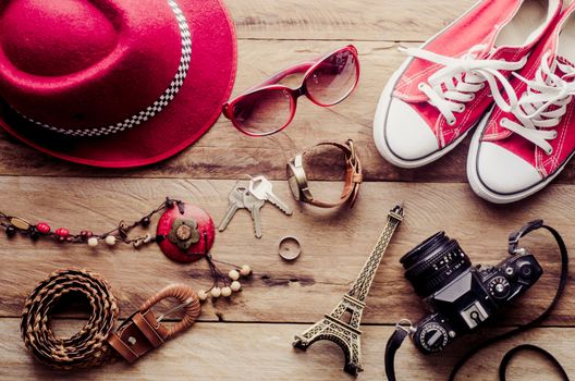 Travel Clothing accessories apparel along for the trip