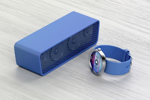 Playing music from the smartwatch on the wireless speaker
