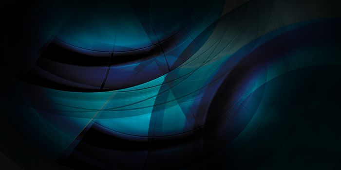 Dark blue abstract curves background useable for various design