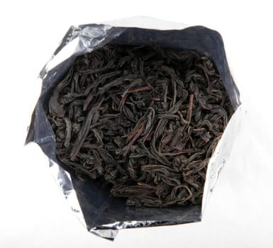 Black Tea Leaves Isolated On White Background