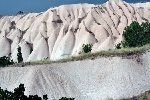 spectacular landscape of Uchisar valley , Cappadocia,  Turkey