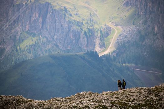Landscape of Dolomites mountain at Piz Boe  in Sud Tyrol, Alto Adige, Italy
