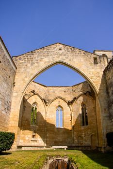 The medieval church and cloister of Les cordeliers at saint emilion, Aquitaine, France