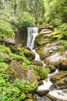 the highest waterfall of Germany at Triberg, in the black forest , baden wuttemberg