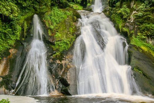 the highest waterfall of Germany at Triberg, in the black forest , baden wuttemberg