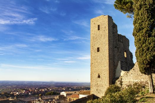 fortress of popes at Montefiascone , Viterbo, Lazio, Italy