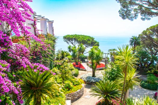 woderful gardens of Villa Rufolo at Ravello, Italy