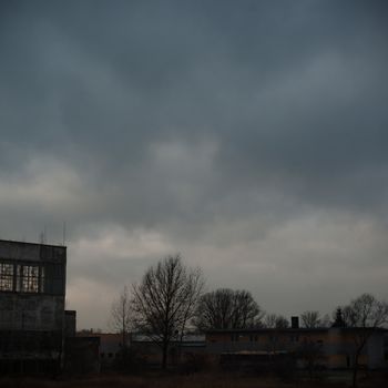 ruins of a very heavily polluted industrial factory, industrial series