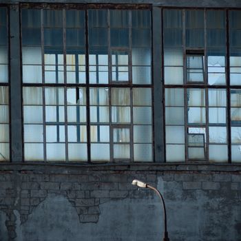 ruins of a very heavily polluted industrial factory, industrial series