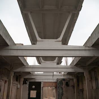 ruins of a very heavily polluted industrial factory, industrial series