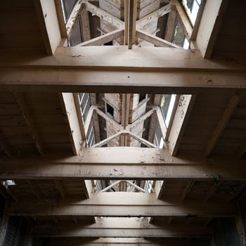 ruins of a very heavily polluted industrial factory, industrial series