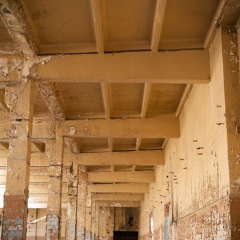 ruins of a very heavily polluted industrial factory, industrial series