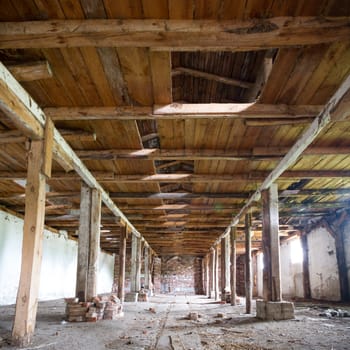 ruins of a very heavily polluted industrial factory, industrial series