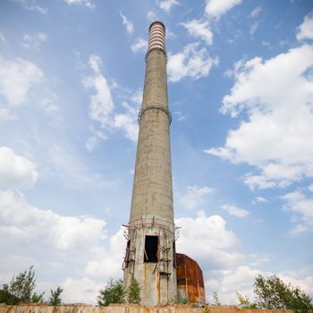 ruins of a very heavily polluted industrial factory, industrial series