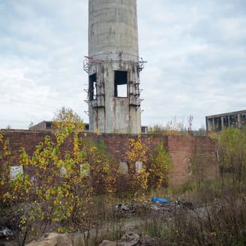 ruins of a very heavily polluted industrial factory, industrial series