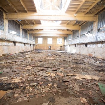 ruins of a very heavily polluted industrial factory, industrial series