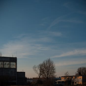 ruins of a very heavily polluted industrial factory, industrial series