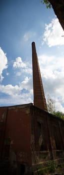 ruins of a very heavily polluted industrial factory, industrial series