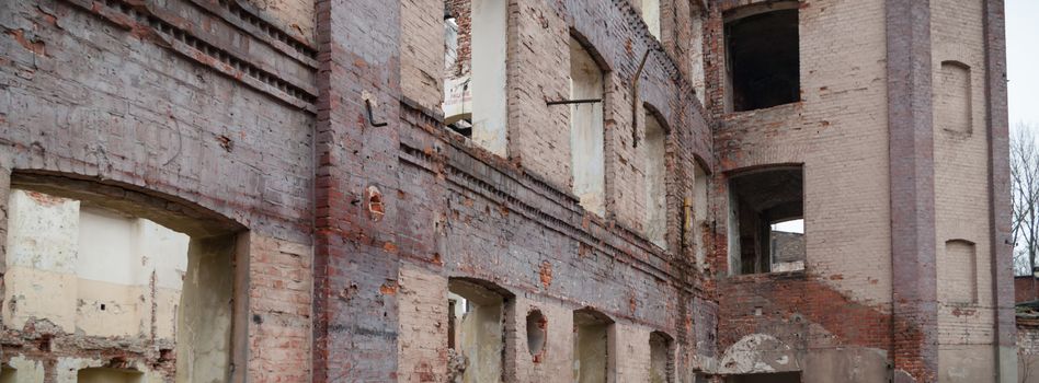 ruins of a very heavily polluted industrial factory, industrial series