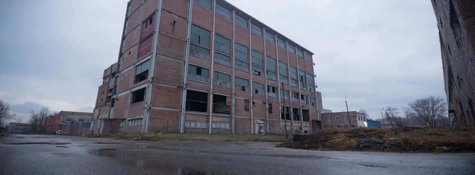 ruins of a very heavily polluted industrial factory, industrial series