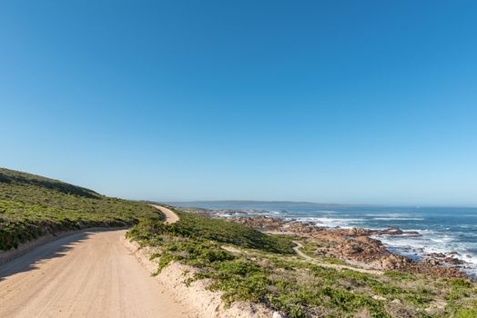 The road to Tietiesbaai at Cape Columbine near Paternoster in the Western Cape Province