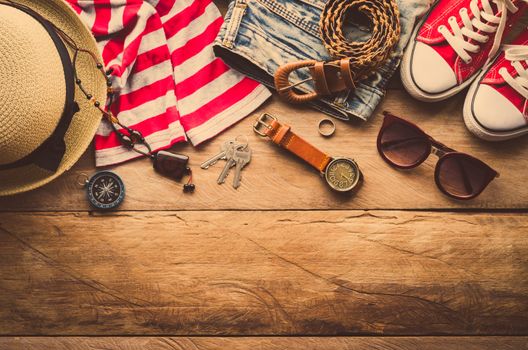 Travel Clothing accessories Apparel along for the trip