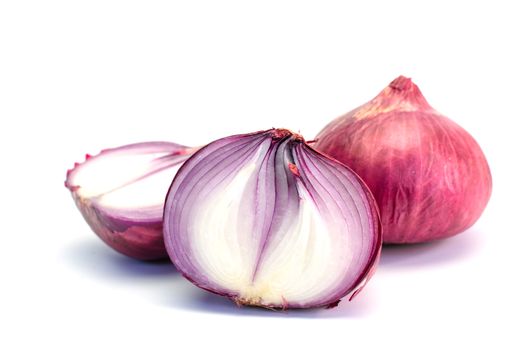Onion vegetable ingredient on white background